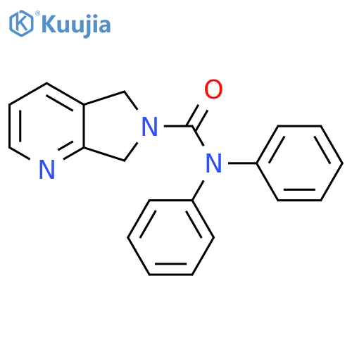 N,N-diphenyl-5H,6H,7H-pyrrolo3,4-bpyridine-6-carboxamide structure