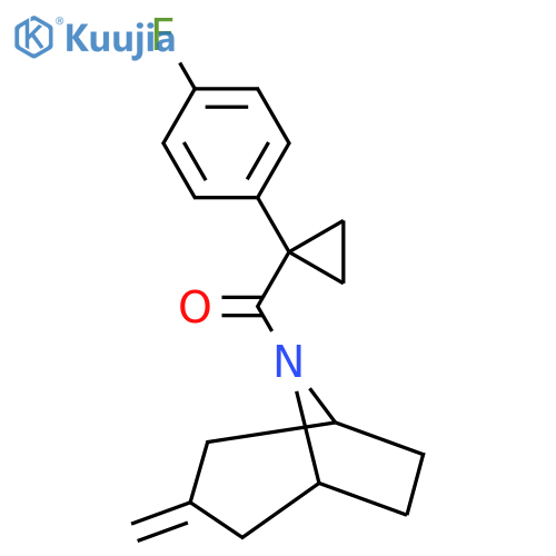 8-1-(4-fluorophenyl)cyclopropanecarbonyl-3-methylidene-8-azabicyclo3.2.1octane structure