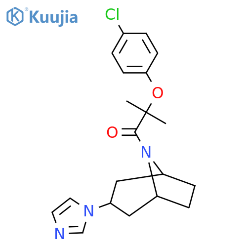 2-(4-chlorophenoxy)-1-3-(1H-imidazol-1-yl)-8-azabicyclo3.2.1octan-8-yl-2-methylpropan-1-one structure