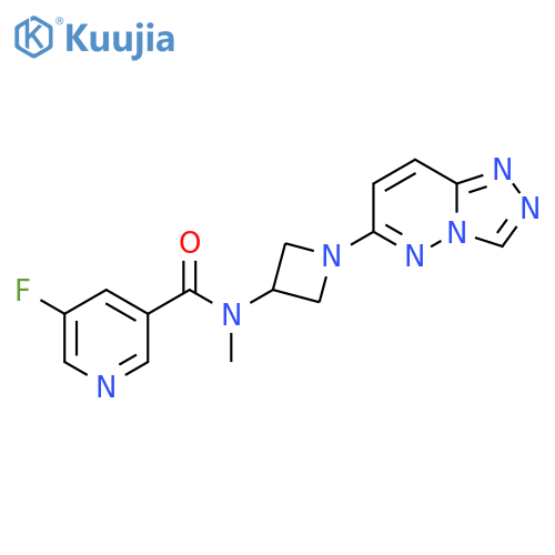 5-fluoro-N-methyl-N-(1-{1,2,4triazolo4,3-bpyridazin-6-yl}azetidin-3-yl)pyridine-3-carboxamide structure