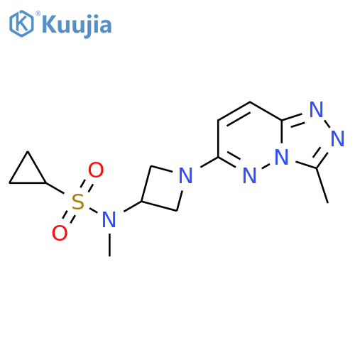 N-methyl-N-(1-{3-methyl-1,2,4triazolo4,3-bpyridazin-6-yl}azetidin-3-yl)cyclopropanesulfonamide structure