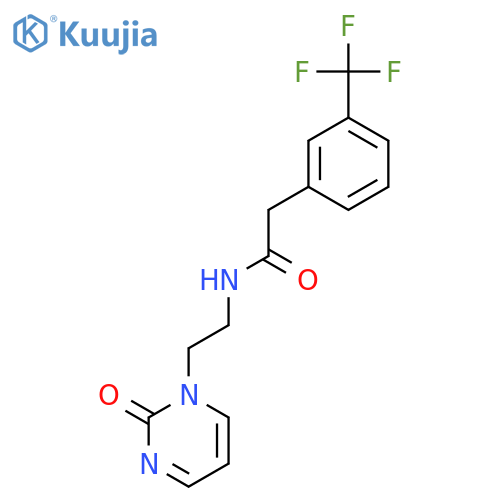 N-2-(2-oxo-1,2-dihydropyrimidin-1-yl)ethyl-2-3-(trifluoromethyl)phenylacetamide structure