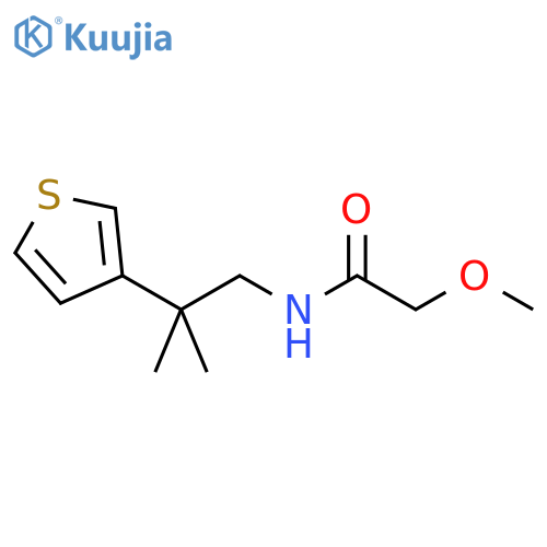 2-methoxy-N-2-methyl-2-(thiophen-3-yl)propylacetamide structure