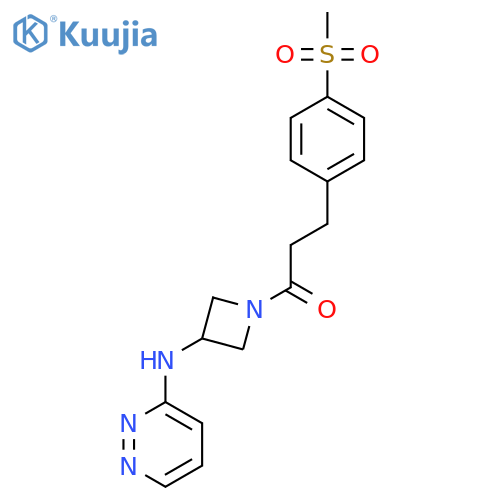 3-(4-methanesulfonylphenyl)-1-{3-(pyridazin-3-yl)aminoazetidin-1-yl}propan-1-one structure