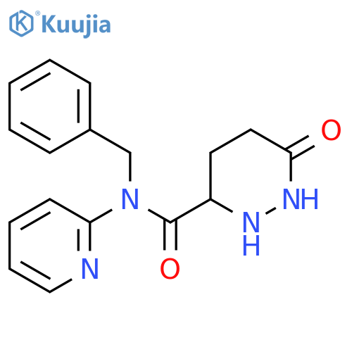 N-benzyl-6-oxo-N-(pyridin-2-yl)-1,6-dihydropyridazine-3-carboxamide structure