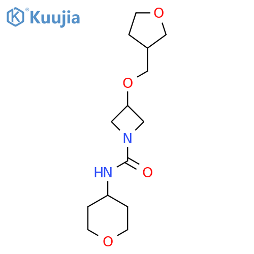 N-(oxan-4-yl)-3-(oxolan-3-yl)methoxyazetidine-1-carboxamide structure