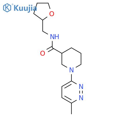1-(6-methylpyridazin-3-yl)-N-[(oxolan-2-yl)methyl]piperidine-3-carboxamide structure