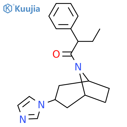 1-3-(1H-imidazol-1-yl)-8-azabicyclo3.2.1octan-8-yl-2-phenylbutan-1-one structure