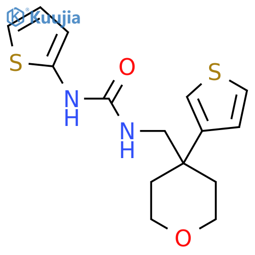 3-(thiophen-2-yl)-1-{4-(thiophen-3-yl)oxan-4-ylmethyl}urea structure
