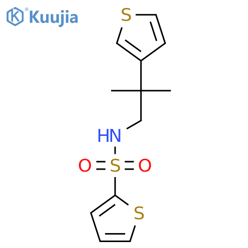 N-2-methyl-2-(thiophen-3-yl)propylthiophene-2-sulfonamide structure