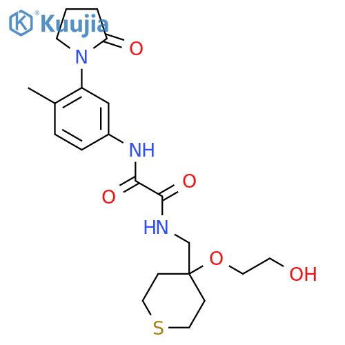 N'-{[4-(2-hydroxyethoxy)thian-4-yl]methyl}-N-[4-methyl-3-(2-oxopyrrolidin-1-yl)phenyl]ethanediamide structure