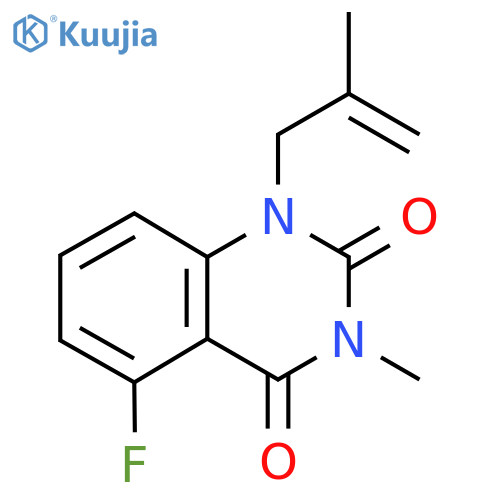 5-fluoro-3-methyl-1-(2-methylprop-2-en-1-yl)-1,2,3,4-tetrahydroquinazoline-2,4-dione structure