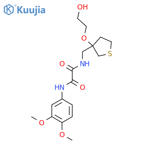 N'-(3,4-dimethoxyphenyl)-N-{3-(2-hydroxyethoxy)thiolan-3-ylmethyl}ethanediamide structure