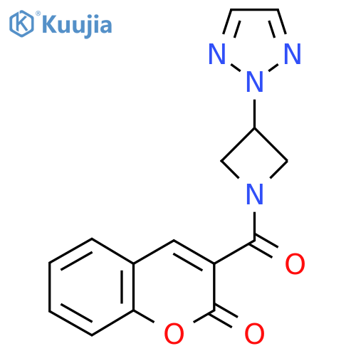 3-[3-(2H-1,2,3-triazol-2-yl)azetidine-1-carbonyl]-2H-chromen-2-one structure