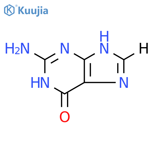 6H-Purin-6-one-8-t,2-amino-1,7-dihydro- (9CI) structure