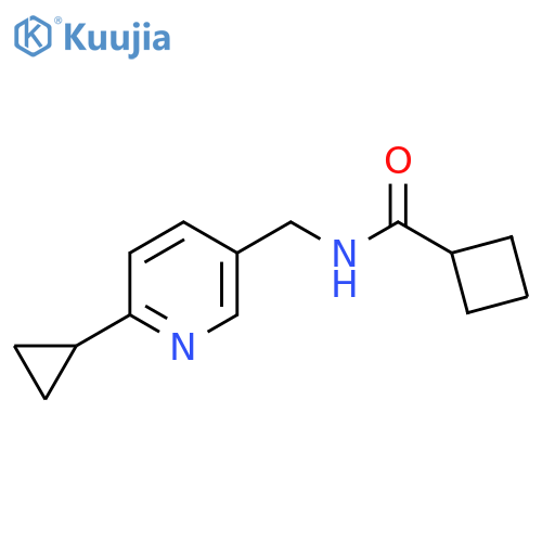N-[(6-cyclopropylpyridin-3-yl)methyl]cyclobutanecarboxamide structure