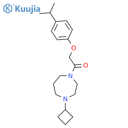 1-(4-cyclobutyl-1,4-diazepan-1-yl)-2-4-(propan-2-yl)phenoxyethan-1-one structure