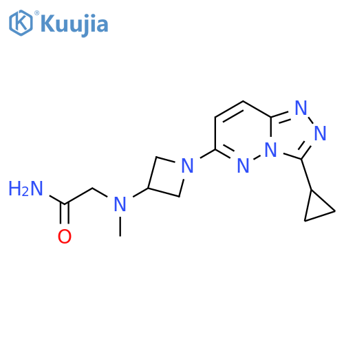 2-(1-{3-cyclopropyl-1,2,4triazolo4,3-bpyridazin-6-yl}azetidin-3-yl)(methyl)aminoacetamide structure