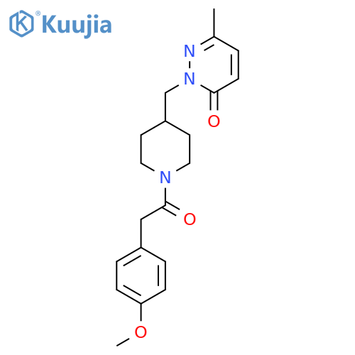 2-({1-2-(4-methoxyphenyl)acetylpiperidin-4-yl}methyl)-6-methyl-2,3-dihydropyridazin-3-one structure