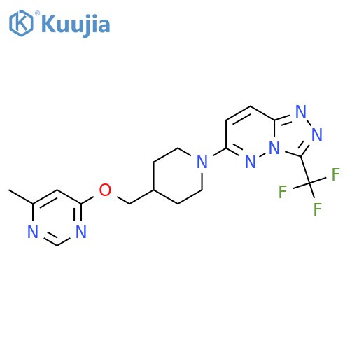 4-methyl-6-({1-3-(trifluoromethyl)-1,2,4triazolo4,3-bpyridazin-6-ylpiperidin-4-yl}methoxy)pyrimidine structure