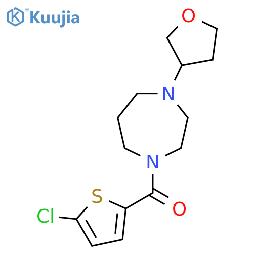 1-(5-chlorothiophene-2-carbonyl)-4-(oxolan-3-yl)-1,4-diazepane structure