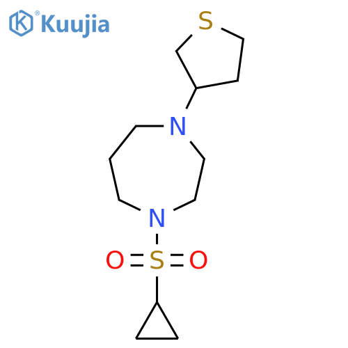 1-(cyclopropanesulfonyl)-4-(thiolan-3-yl)-1,4-diazepane structure