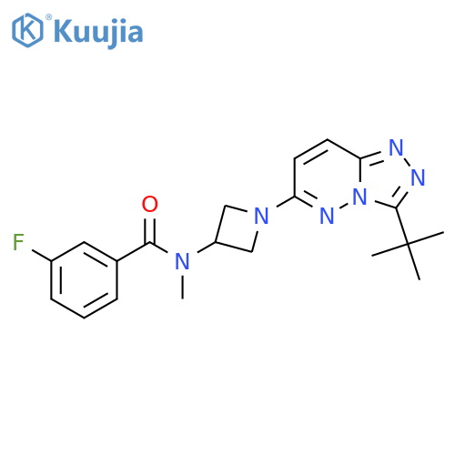 N-(1-{3-tert-butyl-1,2,4triazolo4,3-bpyridazin-6-yl}azetidin-3-yl)-3-fluoro-N-methylbenzamide structure