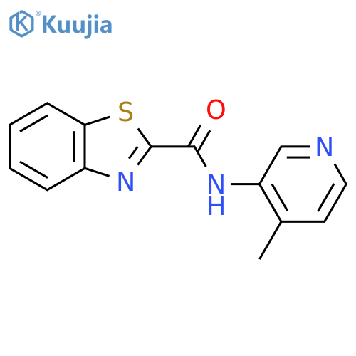 N-(4-methylpyridin-3-yl)-1,3-benzothiazole-2-carboxamide structure