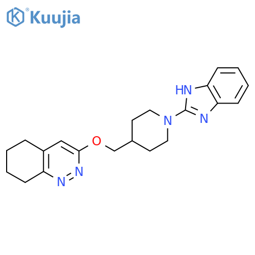 3-{1-(1H-1,3-benzodiazol-2-yl)piperidin-4-ylmethoxy}-5,6,7,8-tetrahydrocinnoline structure