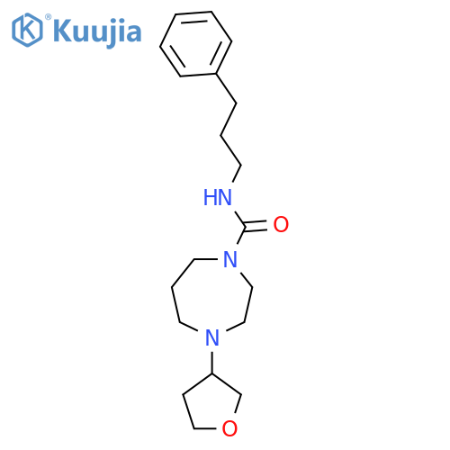 4-(oxolan-3-yl)-N-(3-phenylpropyl)-1,4-diazepane-1-carboxamide structure