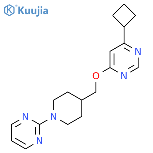 4-cyclobutyl-6-{1-(pyrimidin-2-yl)piperidin-4-ylmethoxy}pyrimidine structure