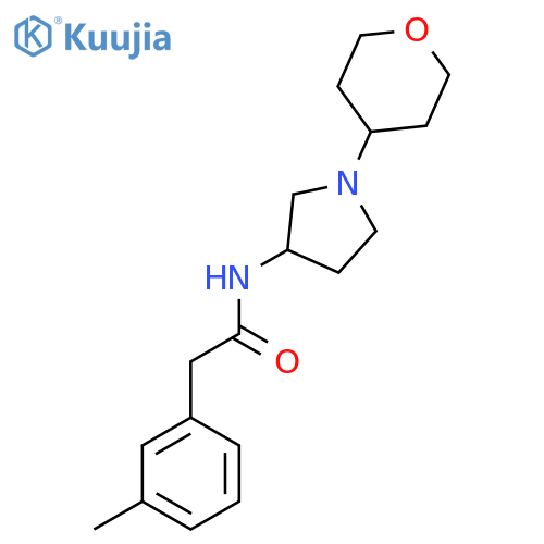 N-(1-(tetrahydro-2H-pyran-4-yl)pyrrolidin-3-yl)-2-(m-tolyl)acetamide structure