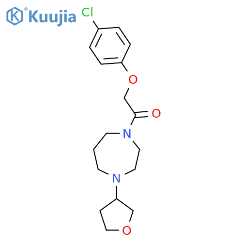 2-(4-chlorophenoxy)-1-4-(oxolan-3-yl)-1,4-diazepan-1-ylethan-1-one structure