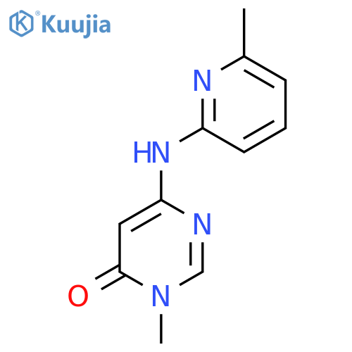 3-methyl-6-(6-methylpyridin-2-yl)amino-3,4-dihydropyrimidin-4-one structure