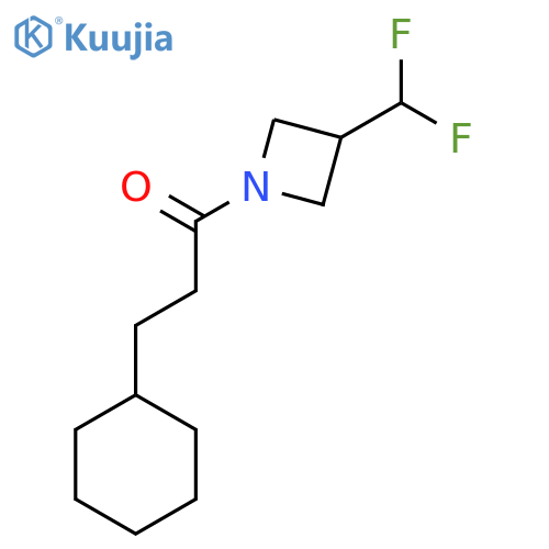 3-cyclohexyl-1-[3-(difluoromethyl)azetidin-1-yl]propan-1-one structure