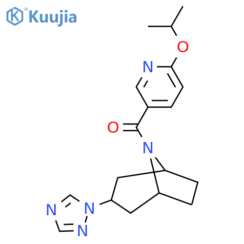 8-6-(propan-2-yloxy)pyridine-3-carbonyl-3-(1H-1,2,4-triazol-1-yl)-8-azabicyclo3.2.1octane structure
