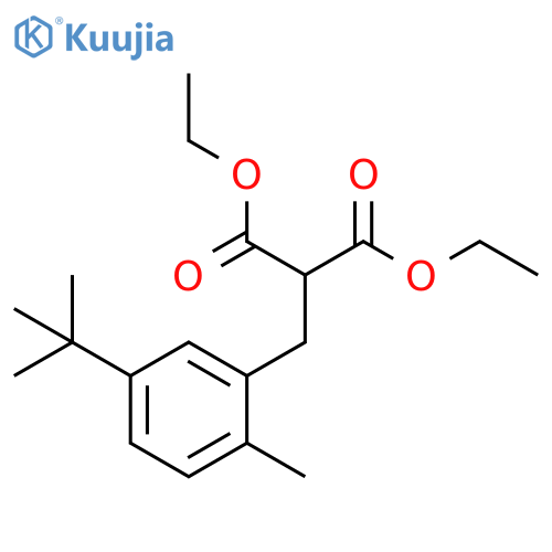 Propanedioic acid, 2-[[5-(1,1-dimethylethyl)-2-methylphenyl]methyl]-, 1,3-diethyl ester structure