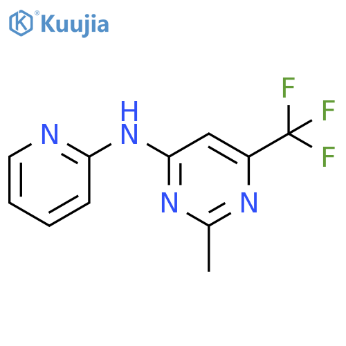 2-methyl-N-(pyridin-2-yl)-6-(trifluoromethyl)pyrimidin-4-amine structure