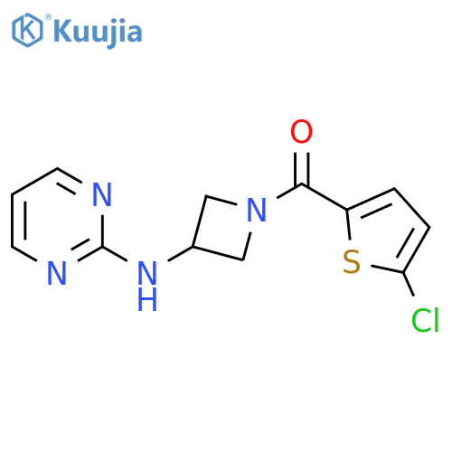 N-1-(5-chlorothiophene-2-carbonyl)azetidin-3-ylpyrimidin-2-amine structure