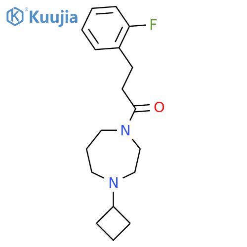 1-(4-Cyclobutyl-1,4-diazepan-1-yl)-3-(2-fluorophenyl)propan-1-one structure