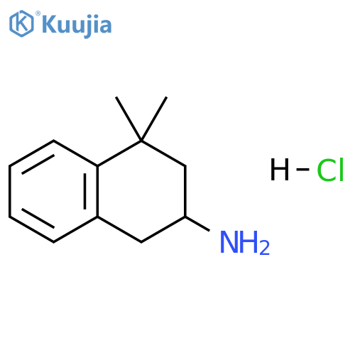 4,4-dimethyl-1,2,3,4-tetrahydronaphthalen-2-amine hydrochloride structure
