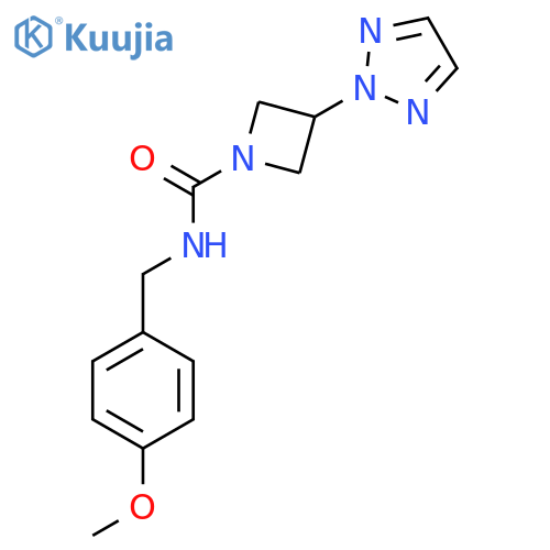 N-(4-methoxyphenyl)methyl-3-(2H-1,2,3-triazol-2-yl)azetidine-1-carboxamide structure