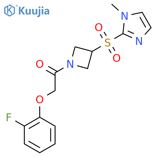 2-(2-fluorophenoxy)-1-(3-((1-methyl-1H-imidazol-2-yl)sulfonyl)azetidin-1-yl)ethanone structure