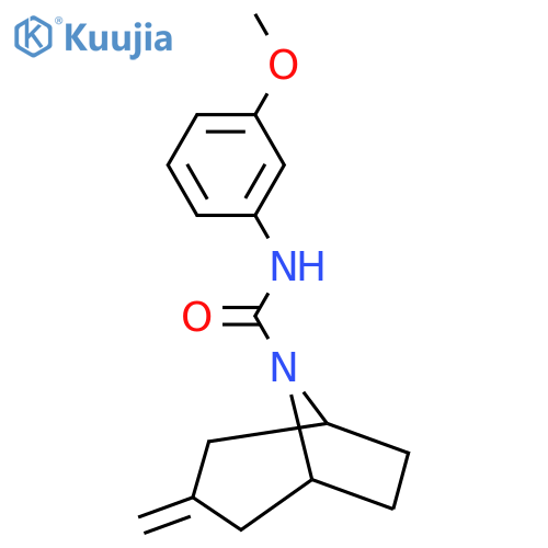 N-(3-methoxyphenyl)-3-methylidene-8-azabicyclo[3.2.1]octane-8-carboxamide structure