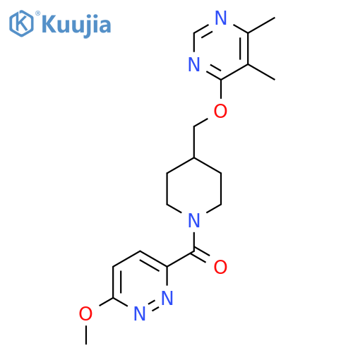 4-{1-(6-methoxypyridazine-3-carbonyl)piperidin-4-ylmethoxy}-5,6-dimethylpyrimidine structure
