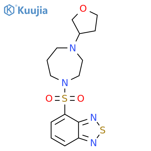 4-{4-(oxolan-3-yl)-1,4-diazepan-1-ylsulfonyl}-2,1,3-benzothiadiazole structure