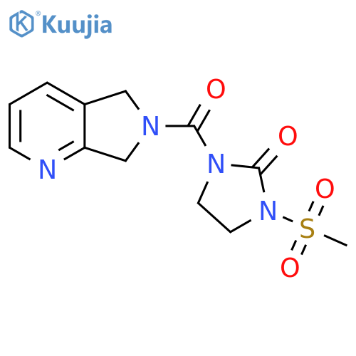 1-methanesulfonyl-3-{5H,6H,7H-pyrrolo3,4-bpyridine-6-carbonyl}imidazolidin-2-one structure