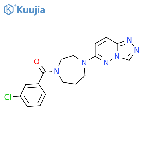 1-(3-chlorobenzoyl)-4-{1,2,4triazolo4,3-bpyridazin-6-yl}-1,4-diazepane structure