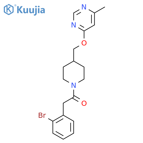2-(2-bromophenyl)-1-(4-{(6-methylpyrimidin-4-yl)oxymethyl}piperidin-1-yl)ethan-1-one structure