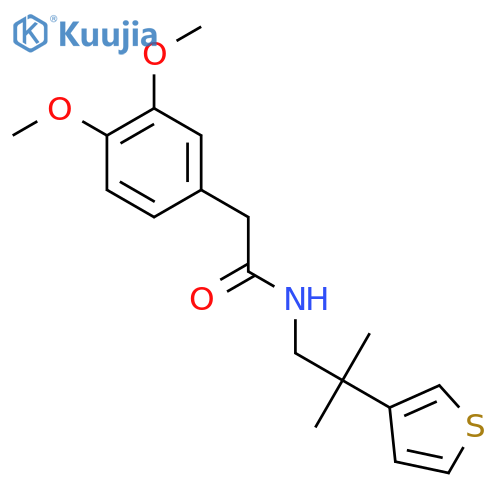 2-(3,4-dimethoxyphenyl)-N-2-methyl-2-(thiophen-3-yl)propylacetamide structure